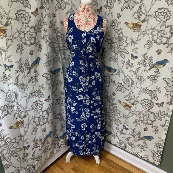 Lucky Brand Sleeveless Tie Waist Maxi Dress - Picture 6 of 16